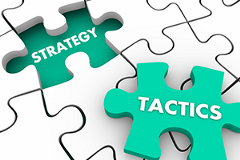 image depicting tactics vs. strategy