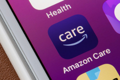 image of Amazon Care app on a smartphone screen