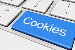 image of a cookies button on a computer keyboard