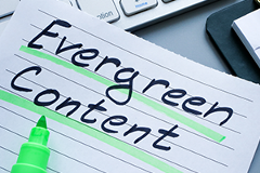 photo of "evergreen content" written in text