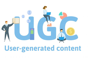 generated-content graphic indicating user-generated content