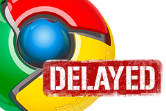 image of Google logo with the word "delayed" over it