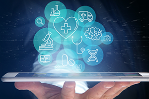 New-Accenture graphic with images representing various types of healthcare technology