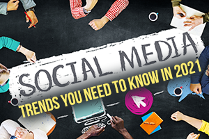 social-trends graphic with the title Social Media Trends What You Need to do in 2021