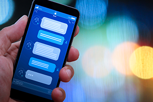 text-message image depicting text messaging on a smartphone