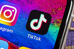 TikTok image of a TikTok icon on a smartphone screen