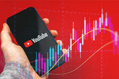graphic depicting YouTube in use on a smartphone