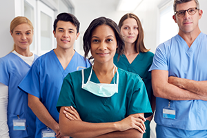 geisinger photo of healthcare workers wearing scrubs