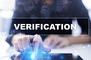 verification graphic representing verification process
