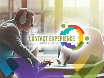 image of Contact Experience Conference logo with male operator
