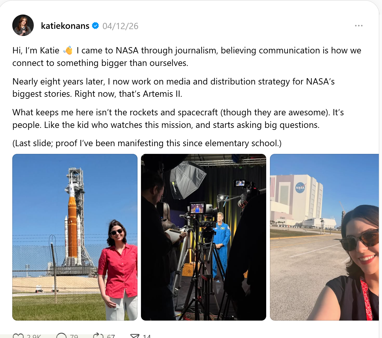Katie at NASA